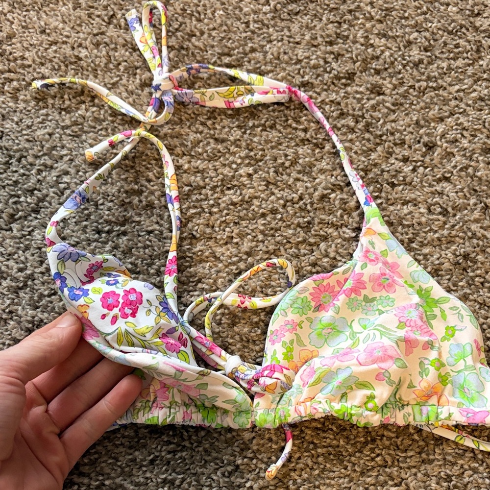 Reversible Floral Bikini Top